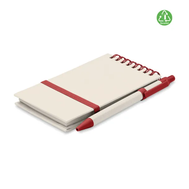 MITO SET notes set od kartona mlijeka, A6 Crvena
