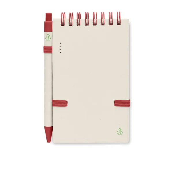 MITO SET notes set od kartona mlijeka, A6 Crvena