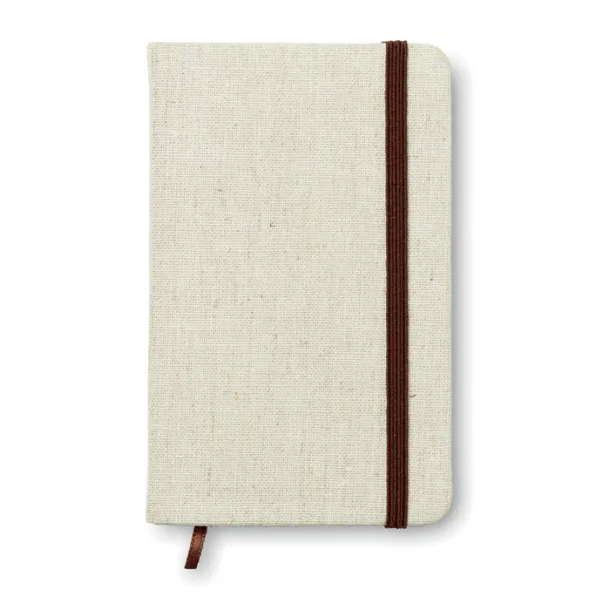  A6 canvas notebook lined Beige