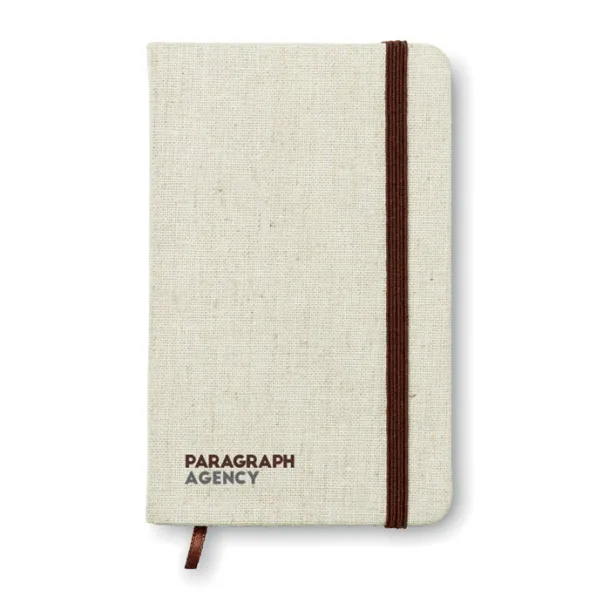  A6 canvas notebook lined Beige