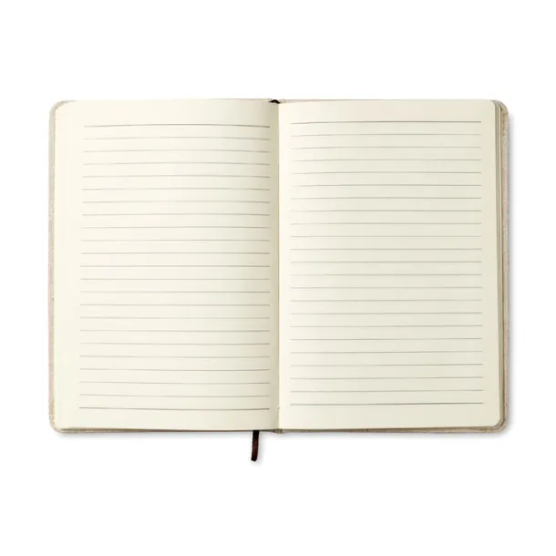  A6 canvas notebook lined Beige