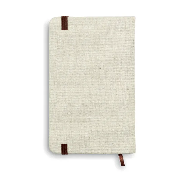  A6 canvas notebook lined Beige