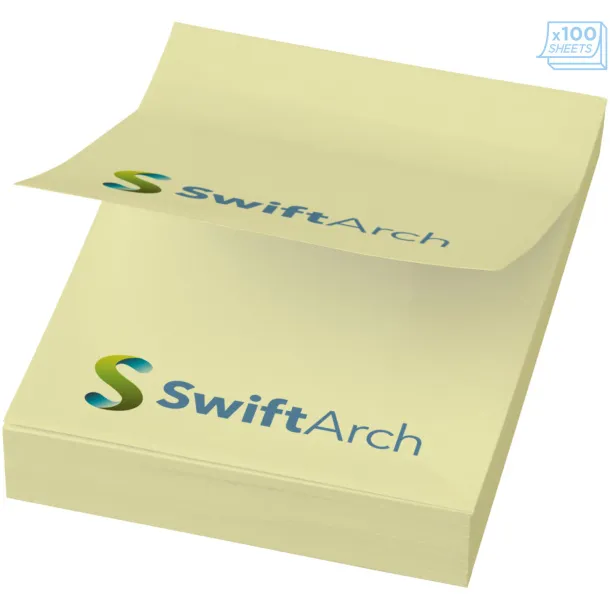 Sticky-Mate® A8 sticky notes 50x75 - Unbranded Light yellow