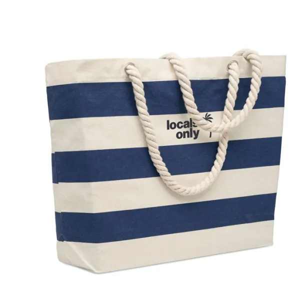 HEAVEN STRIPE Cotton beach bag 220 gr/m² Blue