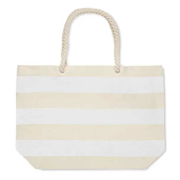 HEAVEN STRIPE Cotton beach bag 220 gr/m² White