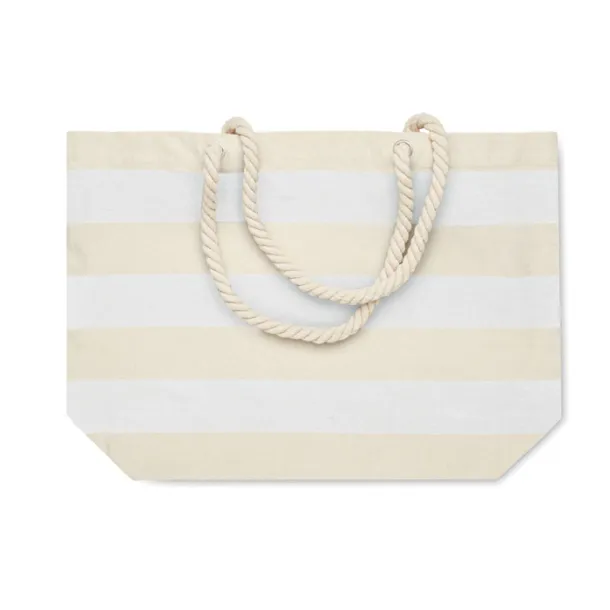 HEAVEN STRIPE Cotton beach bag 220 gr/m² White