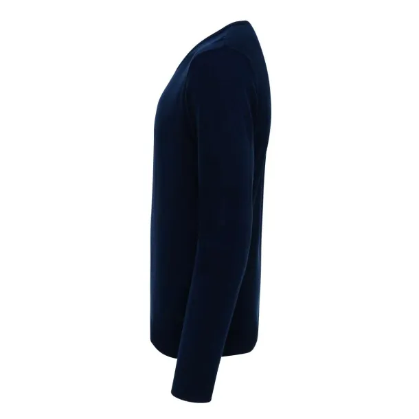  'ESSENTIAL' ACRYLIC MEN'S V-NECK SWEATER - Premier Navy