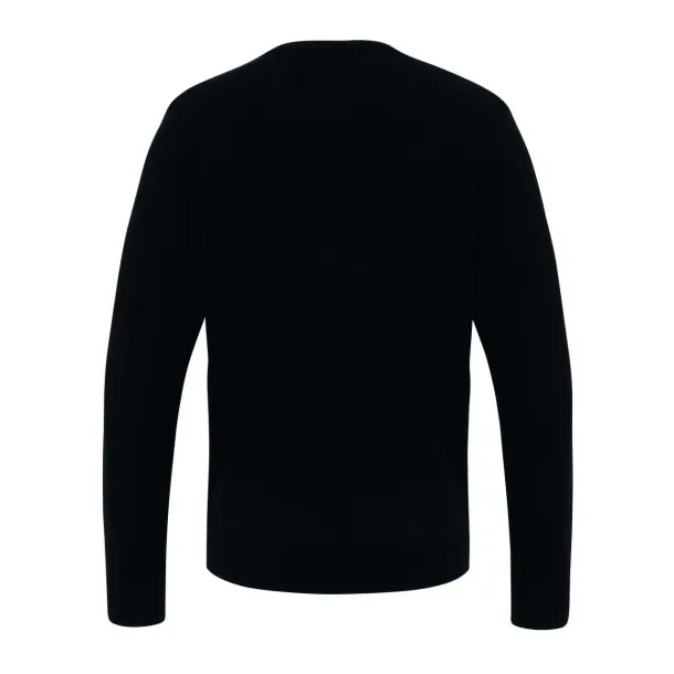  'ESSENTIAL' ACRYLIC MEN'S V-NECK SWEATER - Premier Black