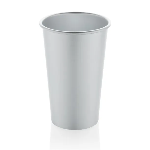  Alo lagana čaša od RCS recikliranog aluminija, 450 ml - XD Collection Srebrna 