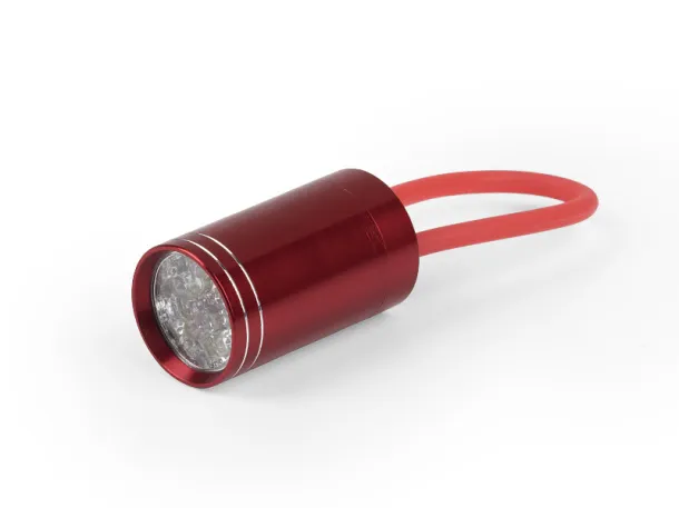 RAVE MAXI aluminium flashlight (6 LED) Red