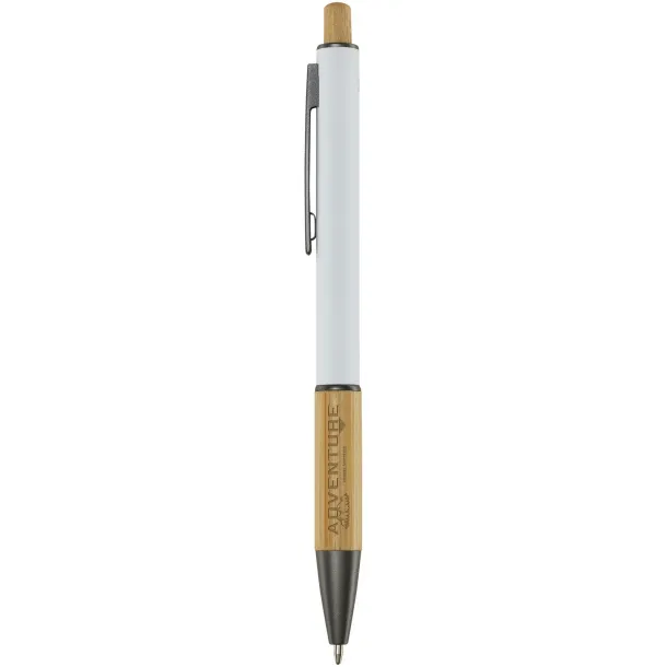 Darius recycled aluminium ballpoint pen - Unbranded White