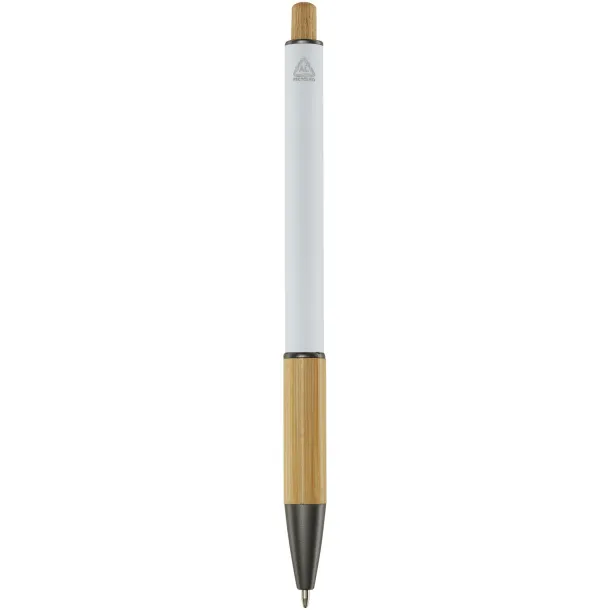 Darius recycled aluminium ballpoint pen - Unbranded White