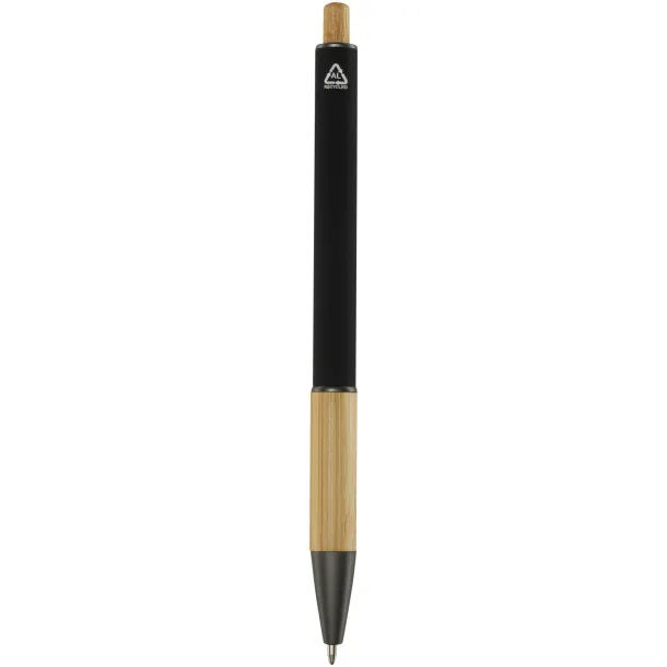 Darius recycled aluminium ballpoint pen Solid black