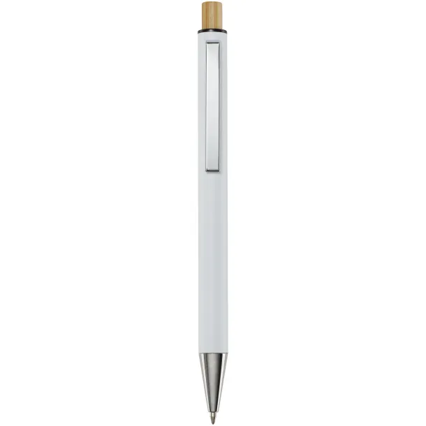 Cyrus recycled aluminium ballpoint pen - Unbranded White