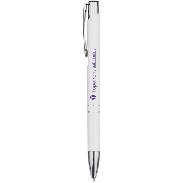 Moneta aluminium click ballpoint pen - Unbranded White