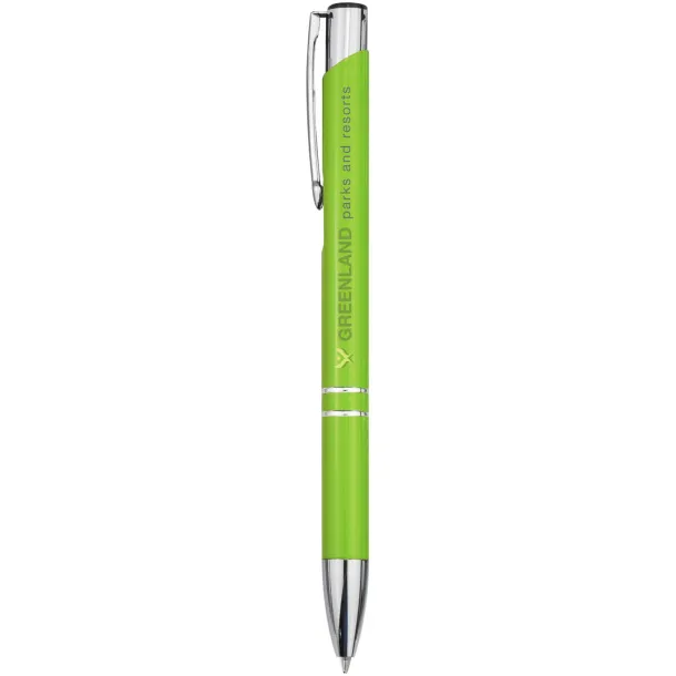 Moneta aluminium click ballpoint pen - Unbranded Lime