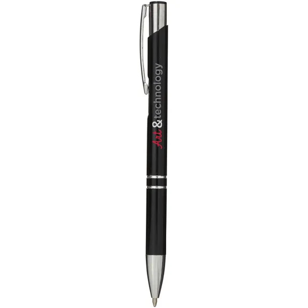 Moneta aluminium click ballpoint pen Solid black