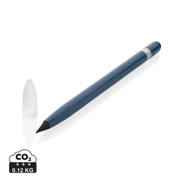  Aluminum inkless pen with eraser - XD Collection blue 