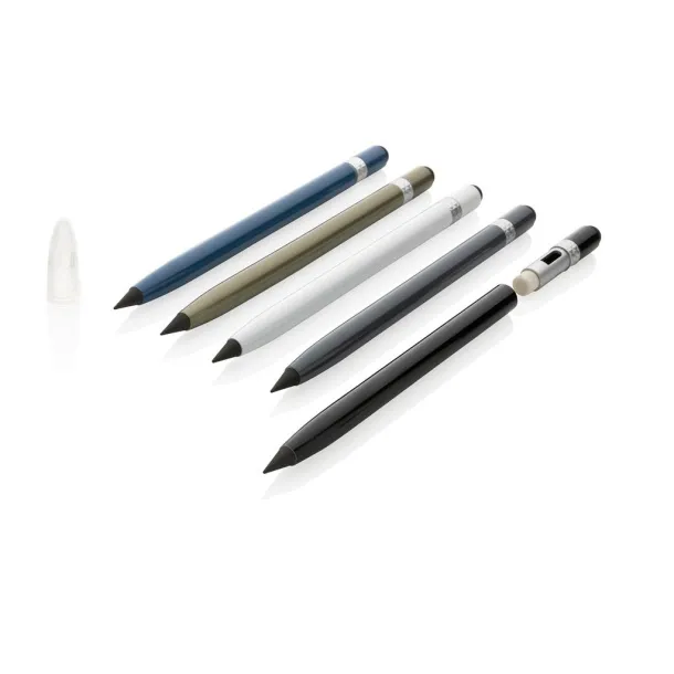  Aluminum inkless pen with eraser - XD Collection Black 