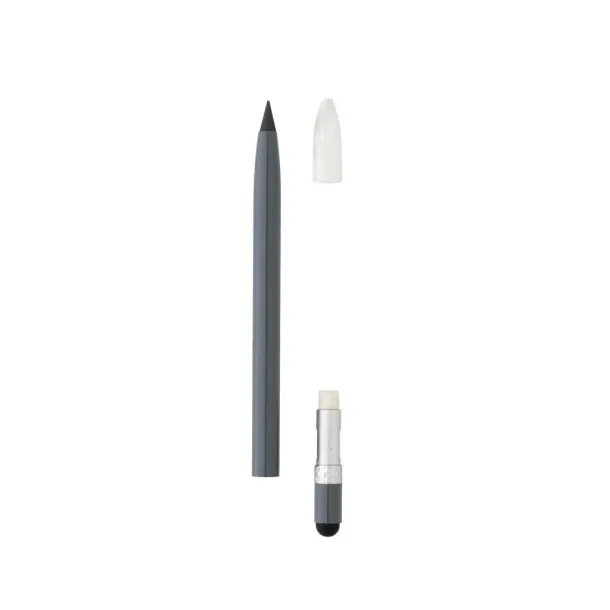  Aluminum inkless pen with eraser - XD Collection Grey 