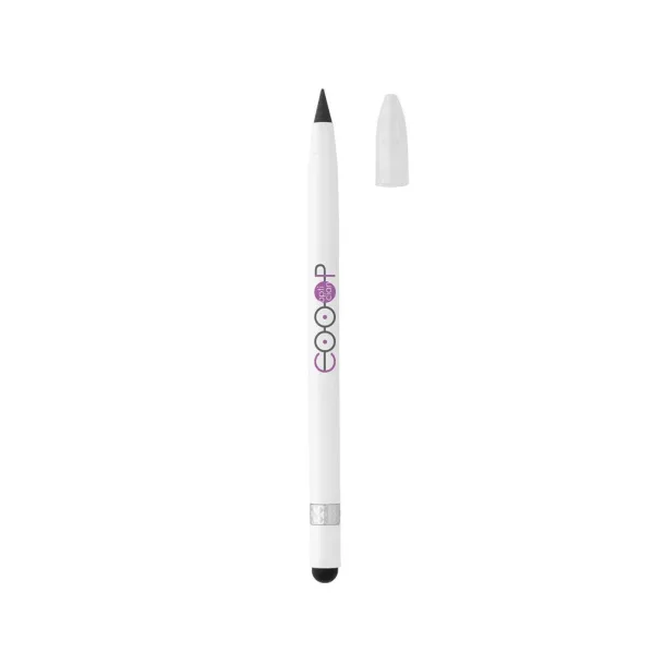  Aluminum inkless pen with eraser - XD Collection White 