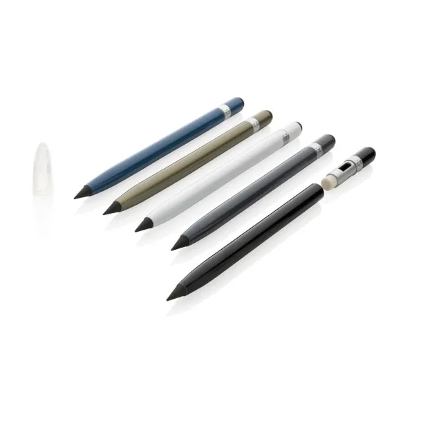  Aluminum inkless pen with eraser - XD Collection White 