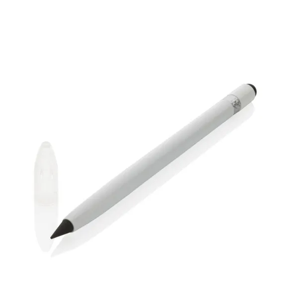  Aluminum inkless pen with eraser - XD Collection White 