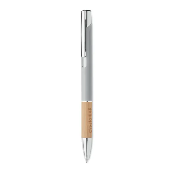 SPARTA Push button aluminium pen Matt Silver