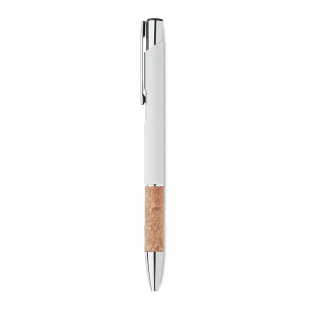 VERIA Push button aluminium pen White