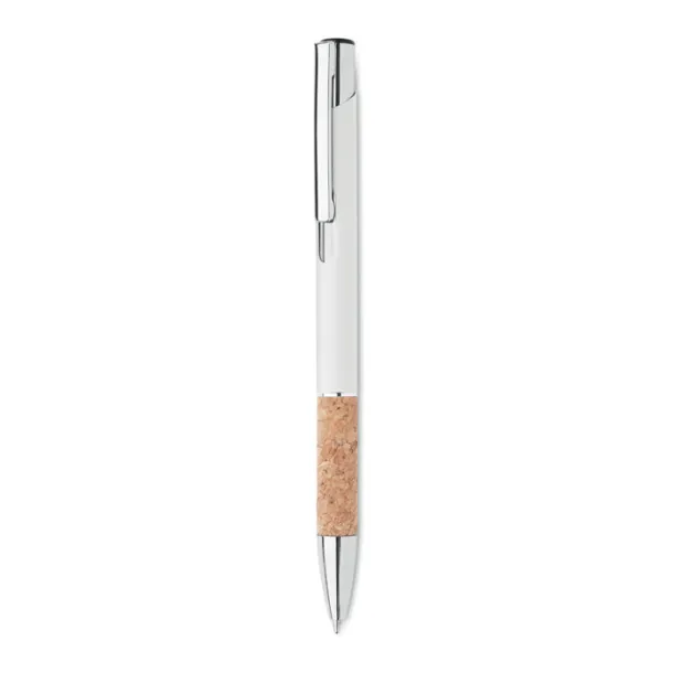 VERIA Push button aluminium pen White