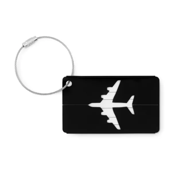 FLY TAG Aluminium luggage tag Black