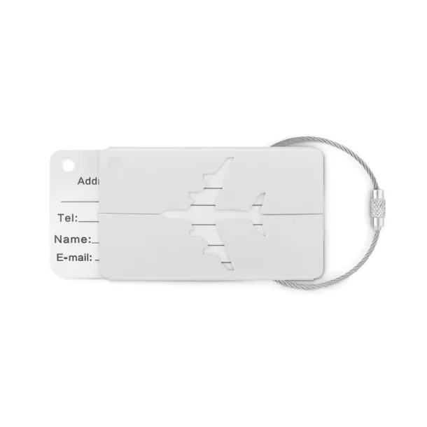 FLY TAG Aluminium luggage tag Matt Silver