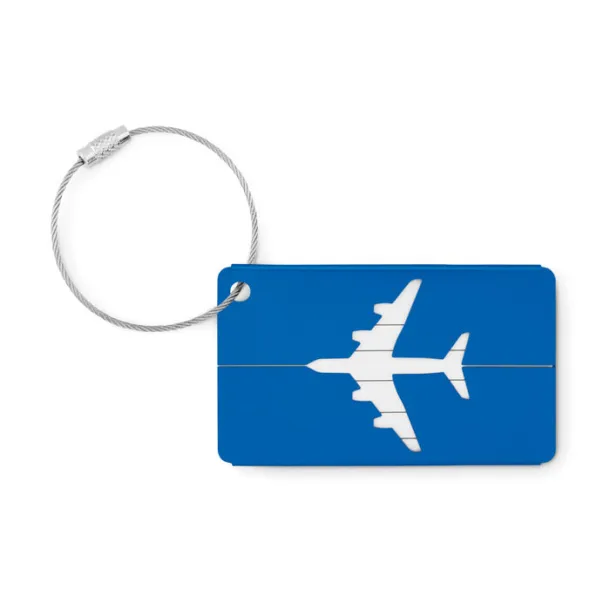 FLY TAG Aluminium luggage tag Royal blue