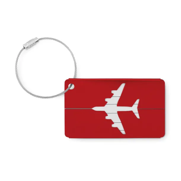 FLY TAG Aluminium luggage tag Red