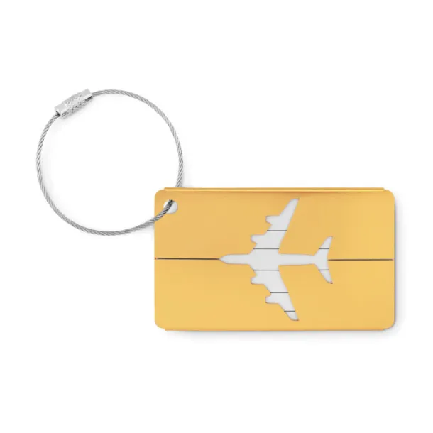 FLY TAG Aluminium luggage tag Gold