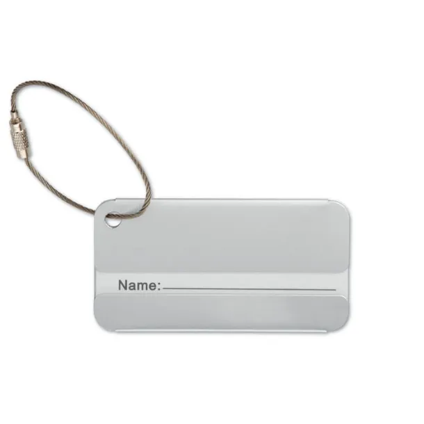 TAGGY Aluminium luggage tag Matt Silver