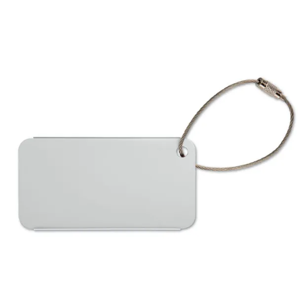 TAGGY Aluminium luggage tag Matt Silver