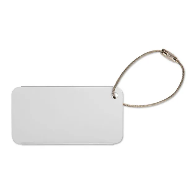 TAGGY Aluminium luggage tag Matt Silver