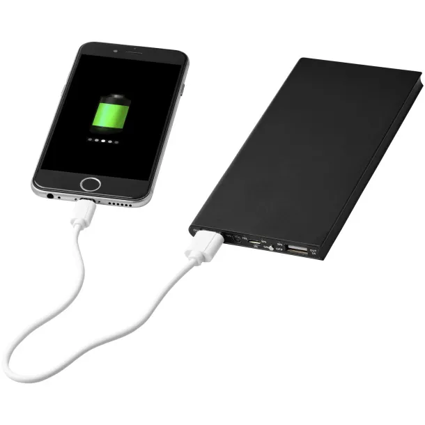 Plate 8000 mAh aluminium power bank Solid black