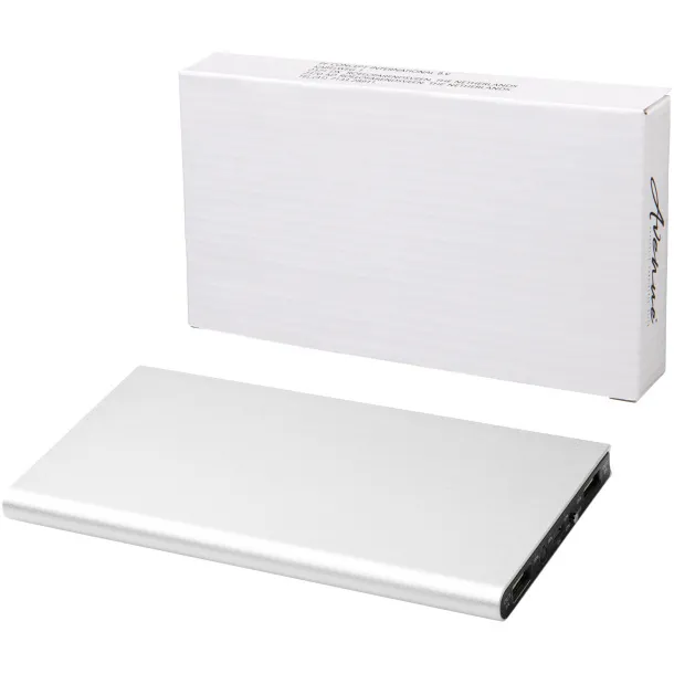Plate aluminijska prijenosna baterija, 8 000 mAh Srebrna