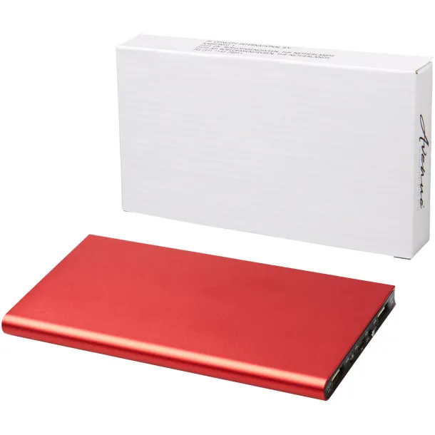 Plate 8000 mAh aluminium power bank Red