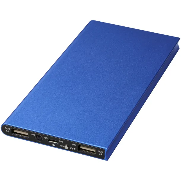 Plate 8000 mAh aluminium power bank Royal blue