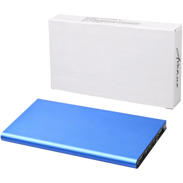 Plate 8000 mAh aluminium power bank Royal blue