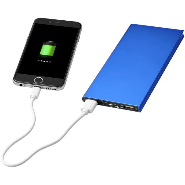 Plate 8000 mAh aluminium power bank Royal blue