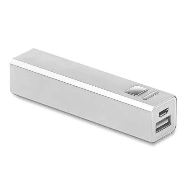 POWERALU Aluminium power bank Matt Silver