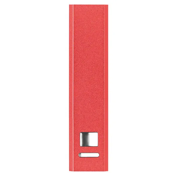 POWERALU Aluminium power bank Red