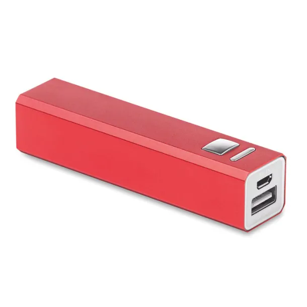 POWERALU Aluminium power bank Red