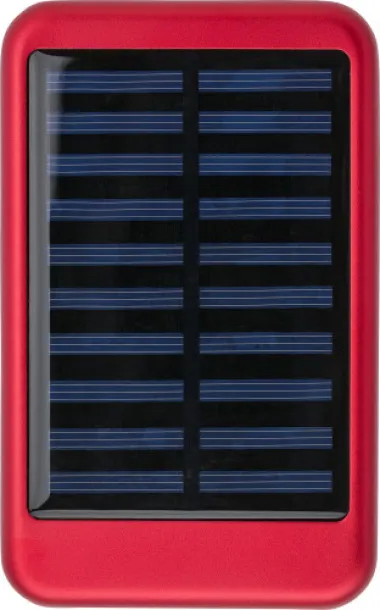 Drew Aluminijska solarna prijenosna baterija, 4.000 mAh red