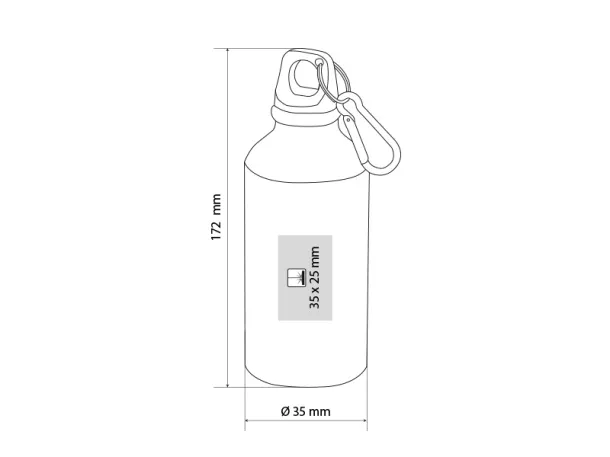 CAMPUS aluminijska sportska boca, 400 ml Plava