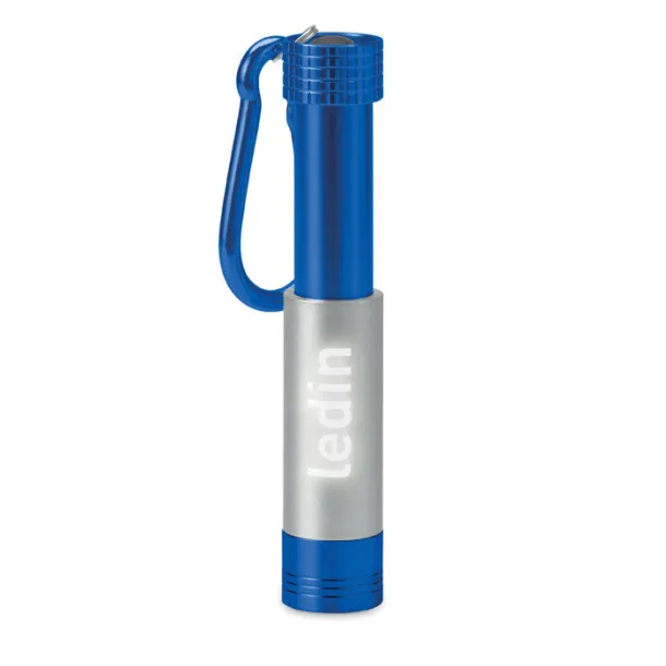 POP LIGHT Aluminium/ABS LED key ring Blue